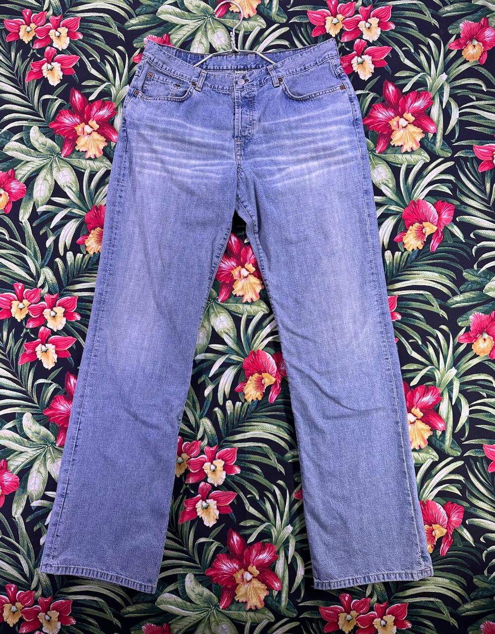 Vintage Lucky Brand DungareesBoot Cut Blue Jeans Size 14/32